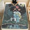 The Smurfs Flannel Blanket, High quality Comfortable for All Seasons, Home Decor, Warmth and Comfort