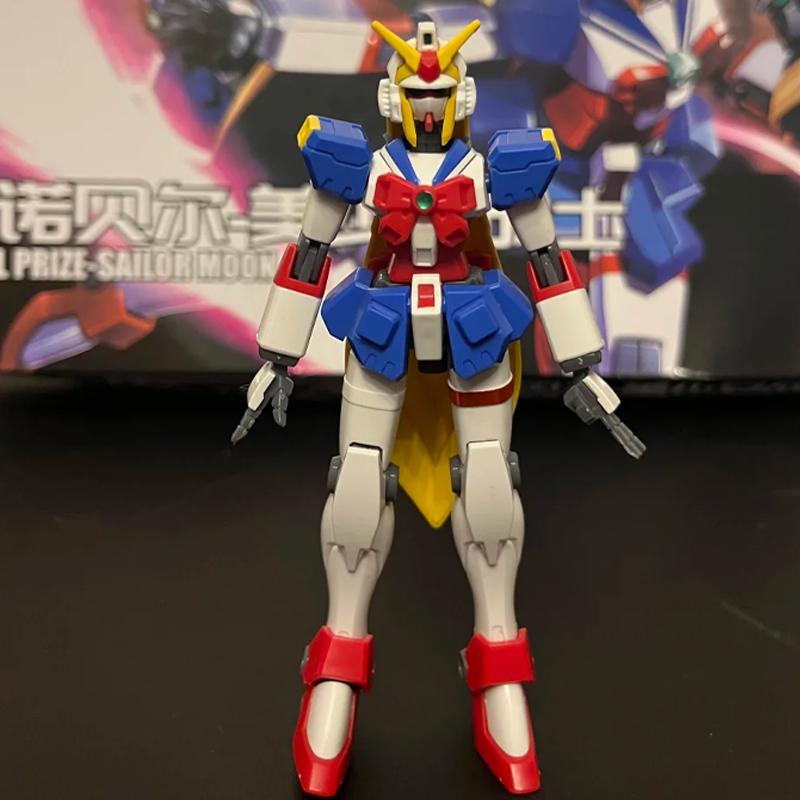 Nobel Prize-Sailor Moon HG 1/144 Mobile Fighter G Mech Assembly Model Kit Action Figures Desktop Decoration Doll Boy Puzzle Toy