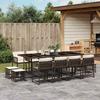 VidaXL Garden Dining Set with Cushions 13 Pcs Brown Rattan 3211521