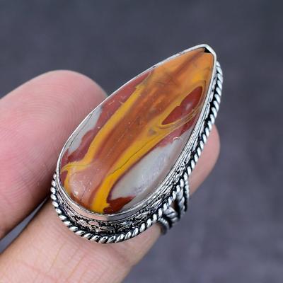 Natürlicher Noreena Jaspis Edelstein Handarbeit 925 Sterling Silber Ring Größe 7 W5c16
