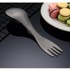 Titanium Alloy Outdoor Portable Multi-Function Fork Spoon Camping Dual-Purpose Spoon Suitable For Hiking Picnic Travel