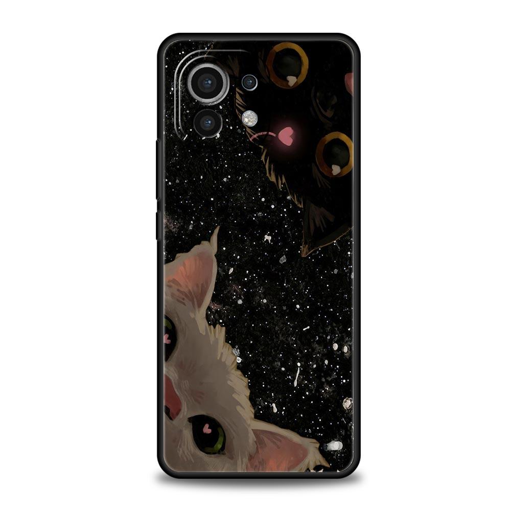 Cute Cat Phone Case Cover for Xiaomi Mi 17 15 14 13 12 11 Ultra 15T 14T 13T 12T 11T Pro Lite 5G Soft TPU Shell Fundas Capas Bags