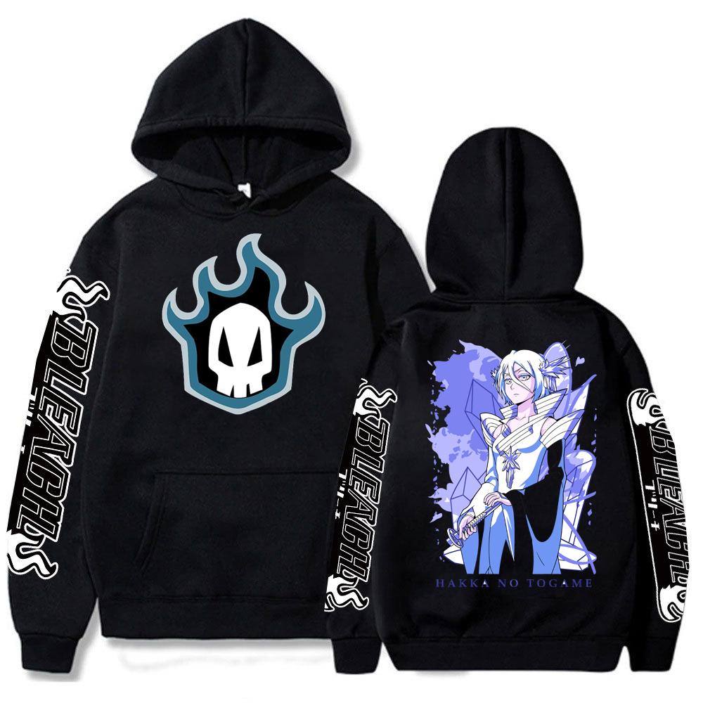 Japan Manga Kuchiki Rukia Bleach Hoodies Anime Styles Vintage Clothes Harajuku Long Sleeve Warm Women Hooded Sweatshirts