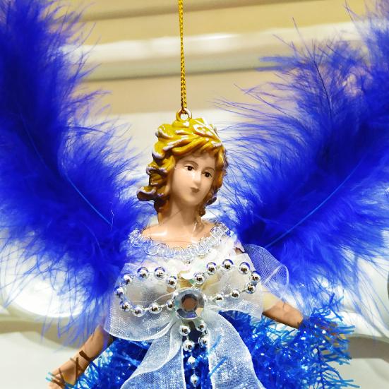 Doll Pendant Xmas Angel Doll Plastic Durable Xmas Tree Hanging Pendant for Christmas