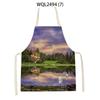Kitchen Apron for Women Mountain Forest Scenery Adult Kids Cooking Apron Household Cleaning Supplies Pinafore Sleeveless Aprons