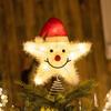 Light Up Star For Christmas Tree Five-Pointed Star Lighted Tree Topper Holiday Ornament Indoor Home Decoration For Bedroom