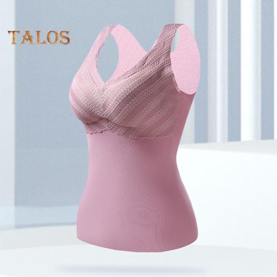 Zimní dámská zateplená vesta s hrudními vycpávkami Bezešvé sametové rychlé zamykání teploty Výstřih do V Slim Fit Elastické vnitřní nošení bez rukávů Spodní část tílka