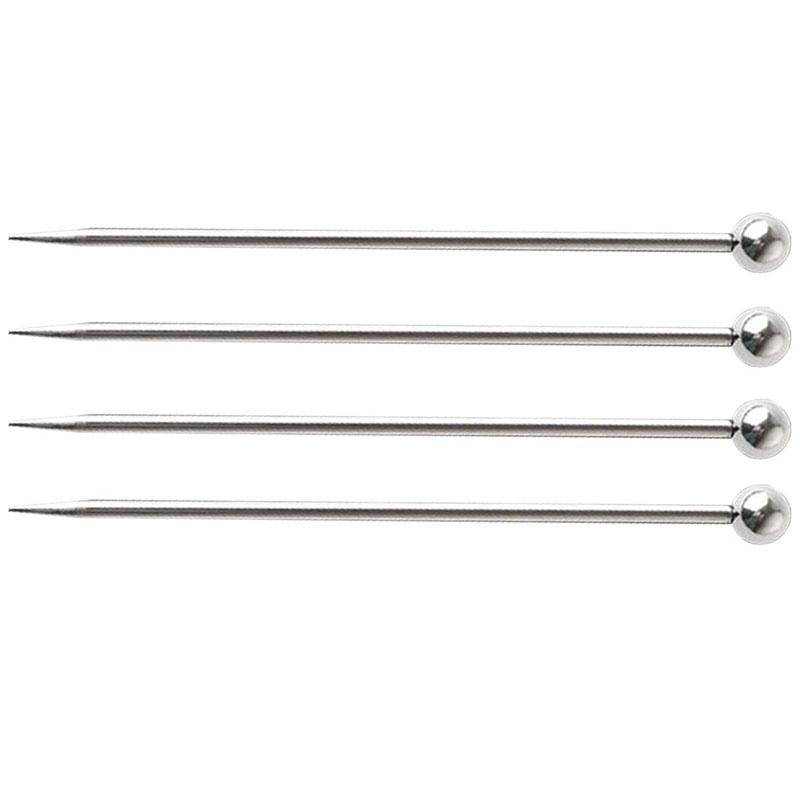 2Pcs Cocktail Pick Stirring Sticks Martini Picks Stainless Steel Fruit Sticks Bar Tools Drink Party