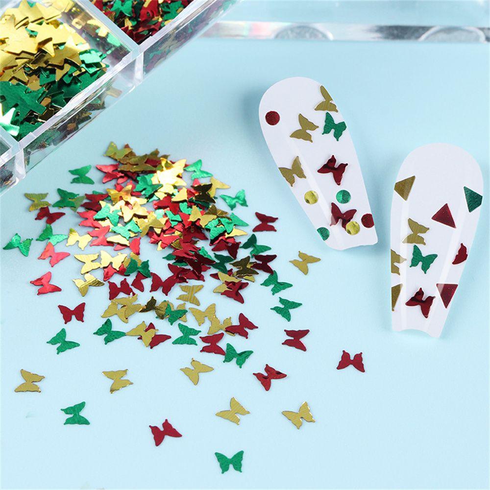 Flakes DIY Nail Art Decorations Xmas Tree Nail Glitter Snowflake Nail Sequins Snow Flakes Slices