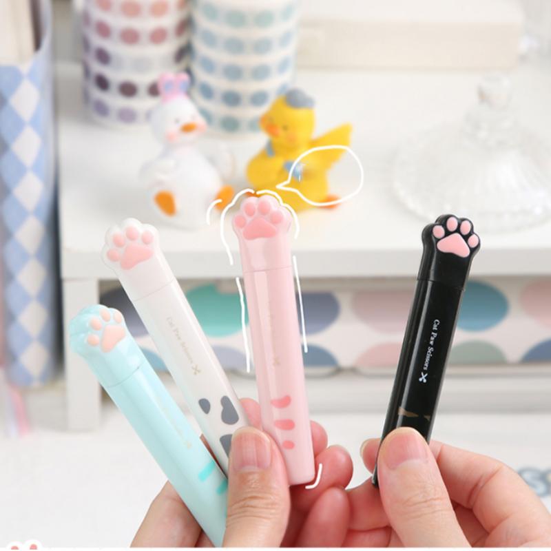 Kawaii Cat Claw Scissors Portable Cute Small Scissors Student Office Multi-functional Scissors Tiny Scissors Stationery