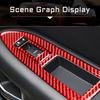 For Dodge Challenger 08-14 Red Carbon Fiber Window Lift Switch Panel Cover Trim