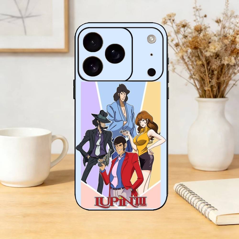 Classic Anime L-Lupin The Third Phone Case Silicone black Soft For IPhone 17,16,15,14,13,12,11,SE,Plus Pro Max