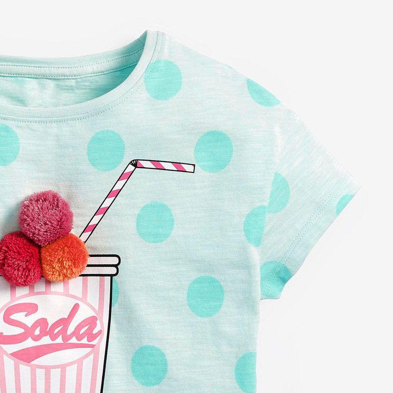 Spring and Summer Polka Dot Short Sleeve Baby Round Neck Undershirt Children's Clothing