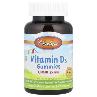 Children's Vitamin D3 Gummies, Natural Fruit Flavor, 25Mcg (1,000Iu), 60 Gummies