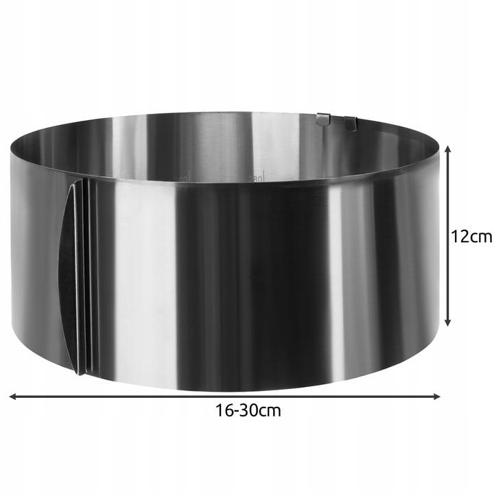 Adjustable Cake Pan 16-30cm Diameter 12cm Height Nonstick Expandable Baking Mold