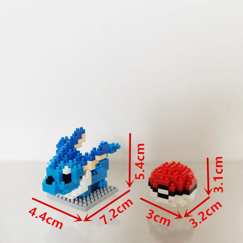 Anime Pokémon Building Blocks Assembly Anime Charizard Doll Blastoise Bulbasaur Gengar Bricks Figures Toy for Kid Gift