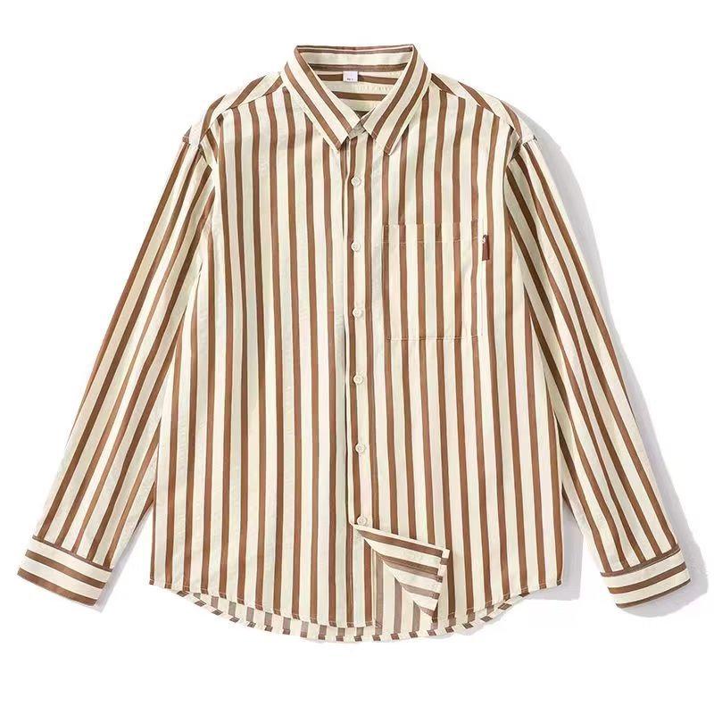 Veste de travail décontractée style Hong Kong pour homme - Manches longues, coupe ample, pour le printemps et l'automne