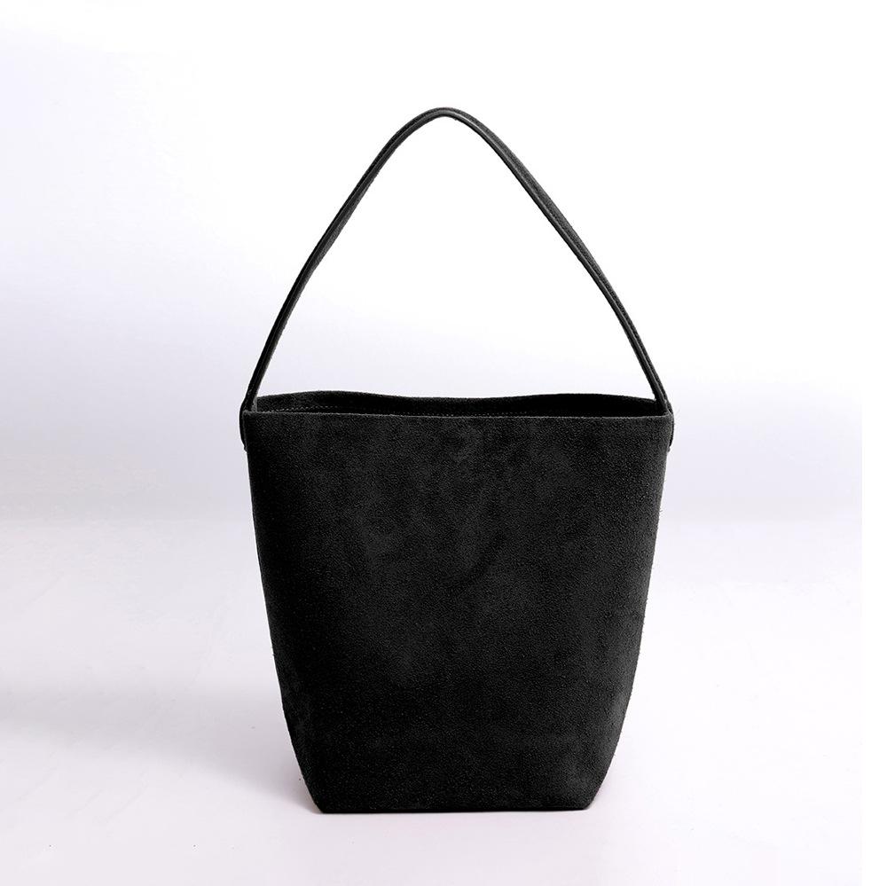 Suede matte cowhide new bag women s suede commuter shoulder bag large capacity premium bucket bag