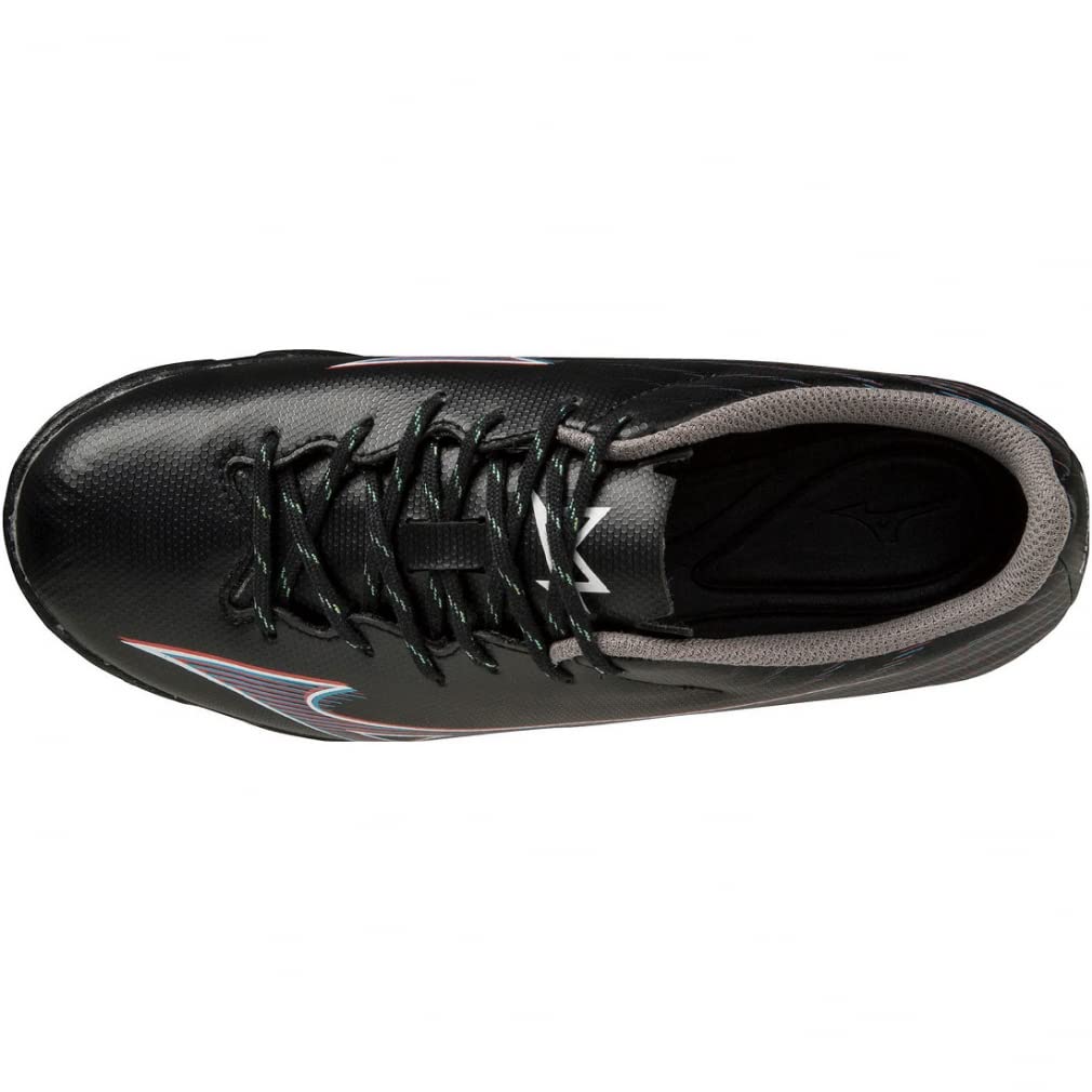 Mizuno Alpha SELECT Jr AS Fußballschuhe Junior Schwarz x Ignition Rot x Größe 3E Schuhe, Leichtgewicht, Herren, Blau, 24.0 cm,