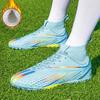 Professional Soccer Shoes Men Anti-slip Lace-up  Lightweight Football Boots Men High Top Plush Long Studs Grass Sports Shoes Men