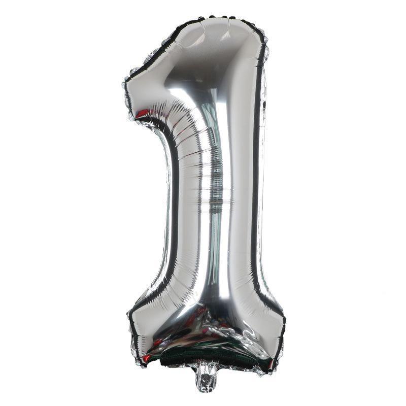 32 Inch Digital Aluminum Film Balloon, Medium Digital Gold Silver Red Black Gradual Change Color Birthday Decoration Wedding Party Balloon