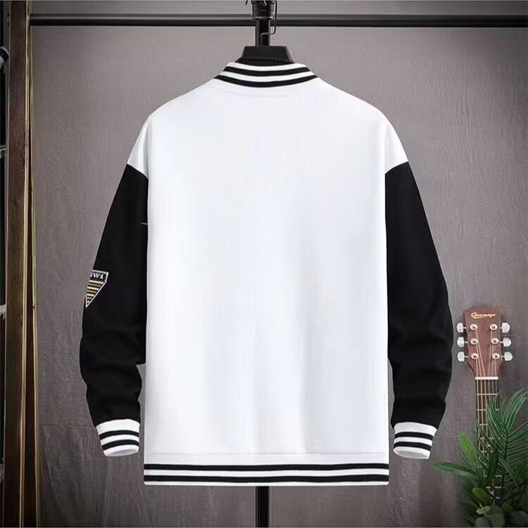 Men's Trendy American Baseball Jacket - Loose Fit, Light Autumn Outerwear for Men and Women