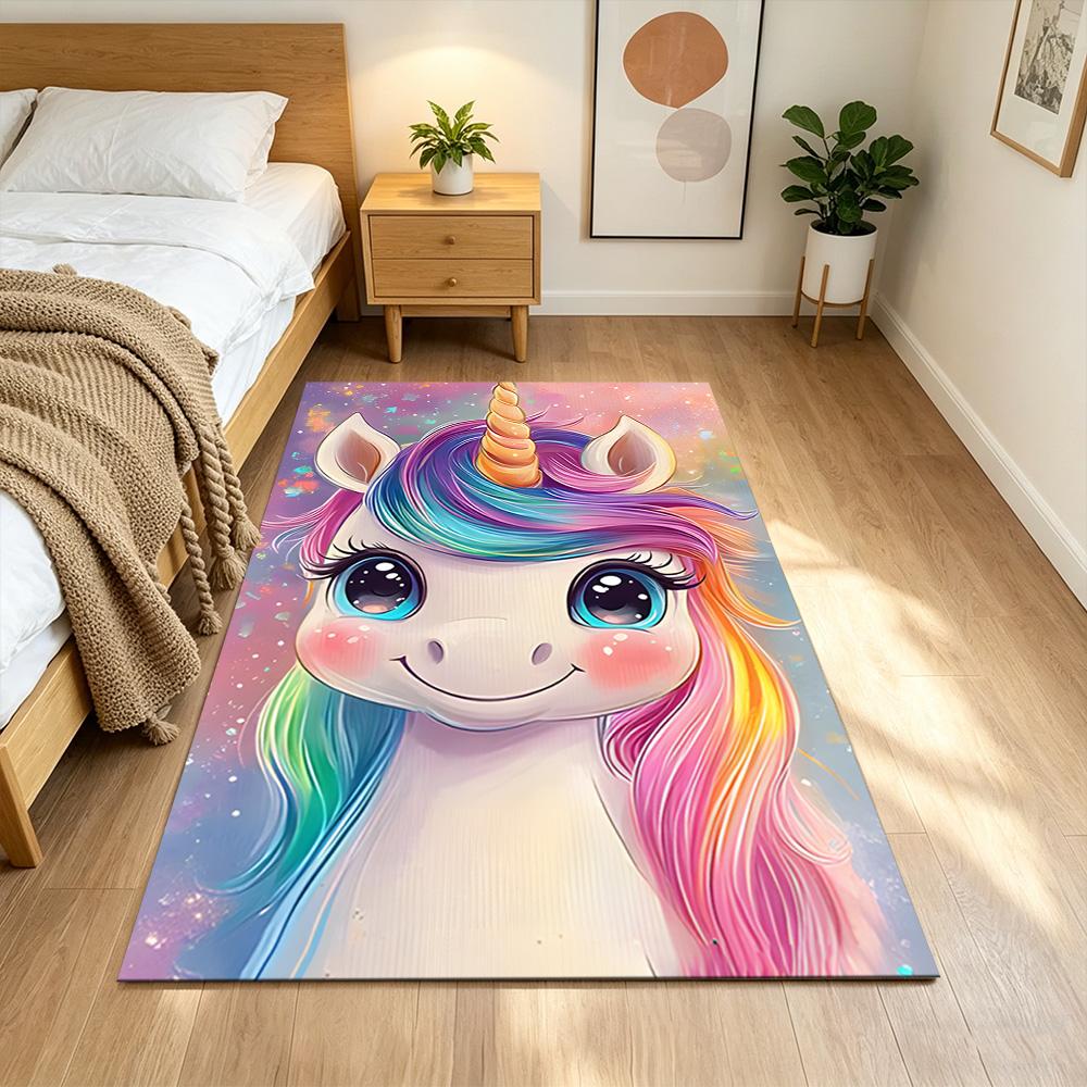 Magical Unicorn Dreamscape Non-Slip Home Carpet Design for Office Decor Living Room Bedroom Gift