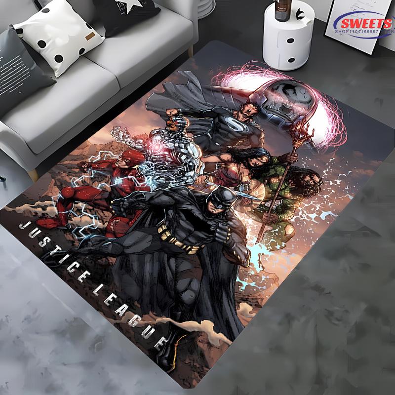 Justice League Carpet New Release! Anti-slip Sound Insulation, Rug for Living Room Bedroom Bedside and Office Areas, Durable Mat