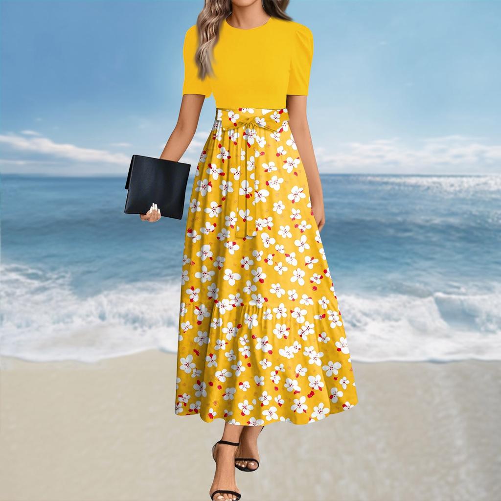 Dámské letní šaty Volné Plážové Dovolenkové Ležérní Hluboký Výstřih do V Vesta Šaty Elegantní Košilové Šaty