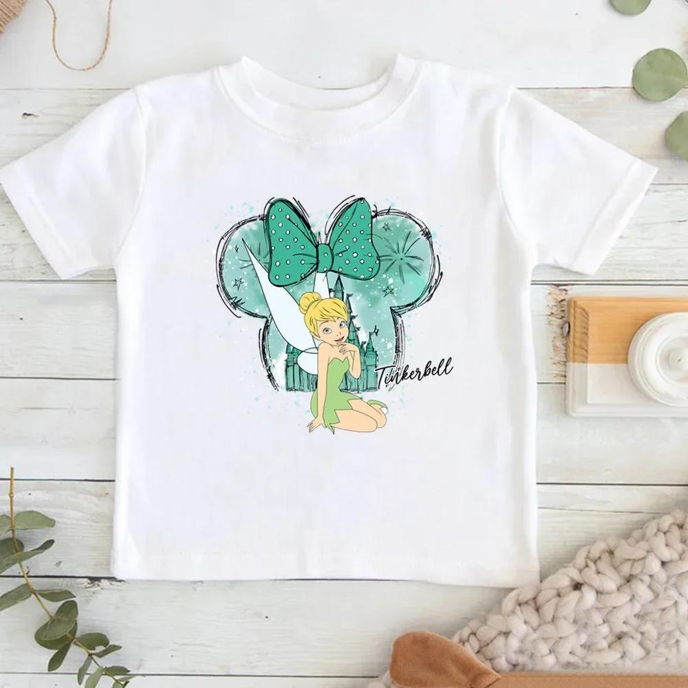 Children's Cute Princess Print T-Shirt, Soft Cartoon Clothing