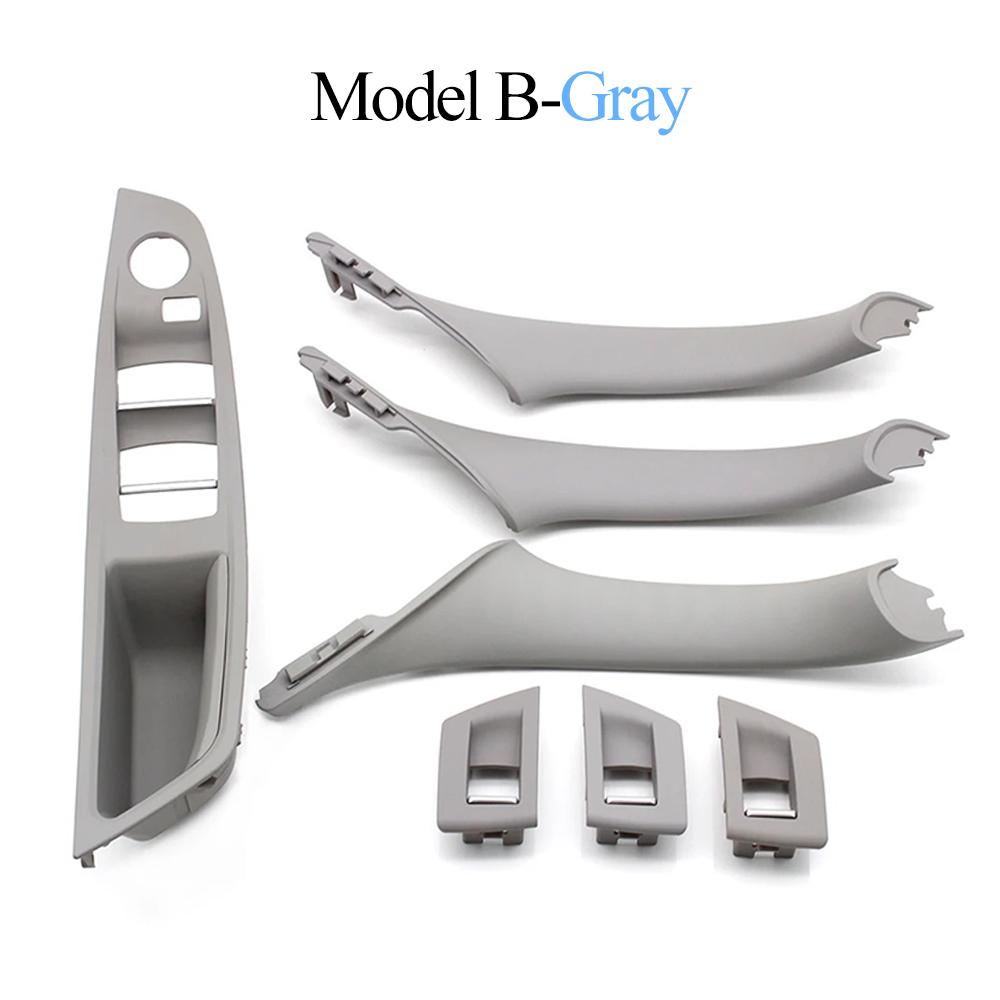 LHD Schwarze Kohlefaser Auto Armlehne Schalterblende Türgriff Abdeckung Zierleiste Für BMW 5er F10 F11 520 523 525 528 530 535