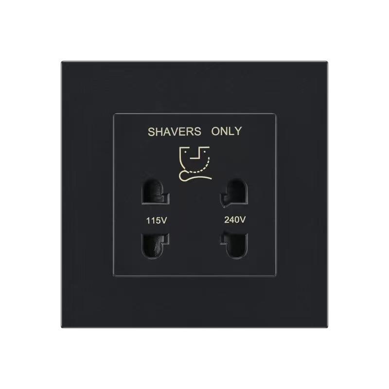 British 13A Socket with USB-C Fast Charging, Hong Kong & Macau Version, Black 3-Hole Square Pin 86 Panel