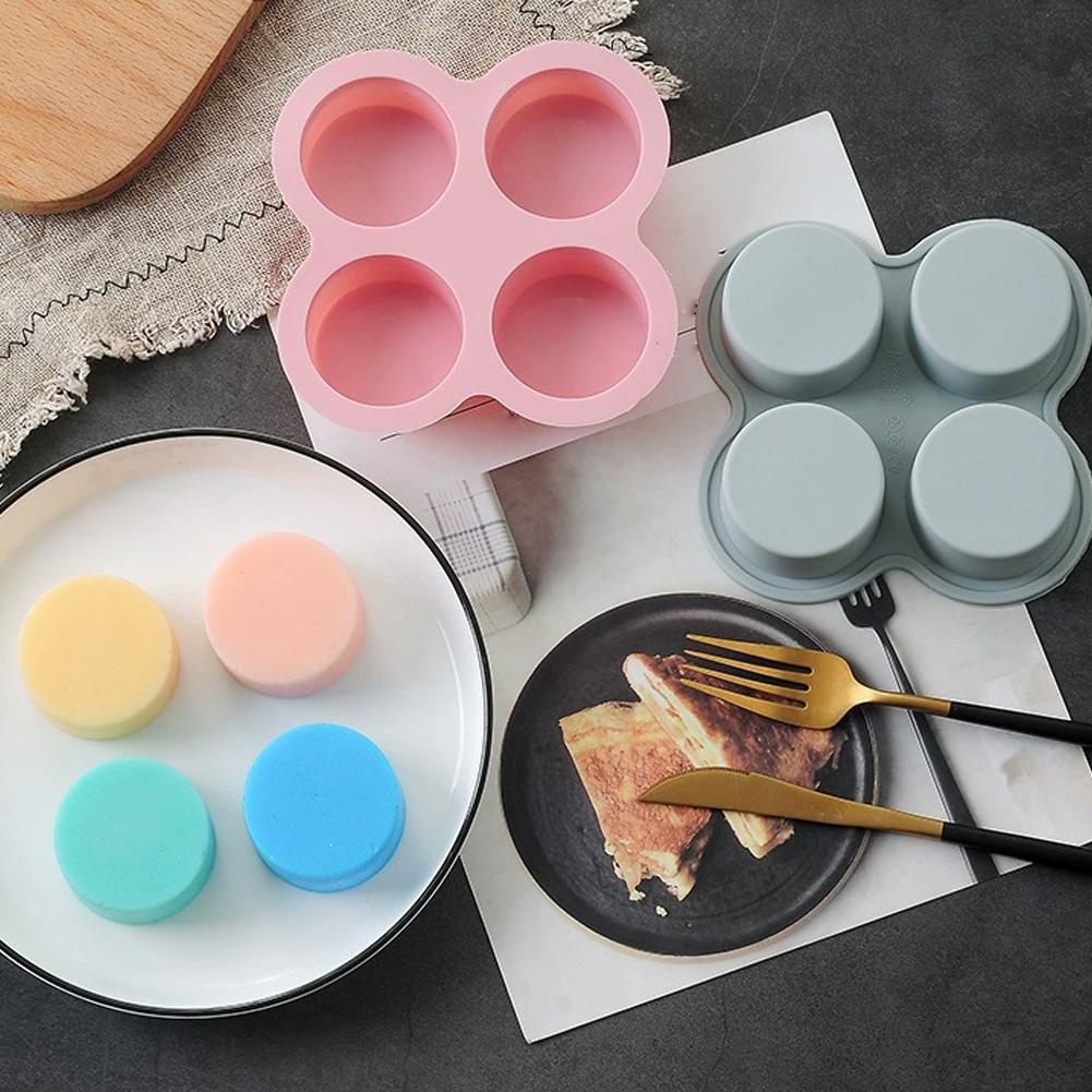 DIY Silicone Air Fryer Egg Pan Mold Shape Egg Non Stick Baking Pan 4 Cavity Muffin Pans For Baking Bun Pan Accessories F2D5