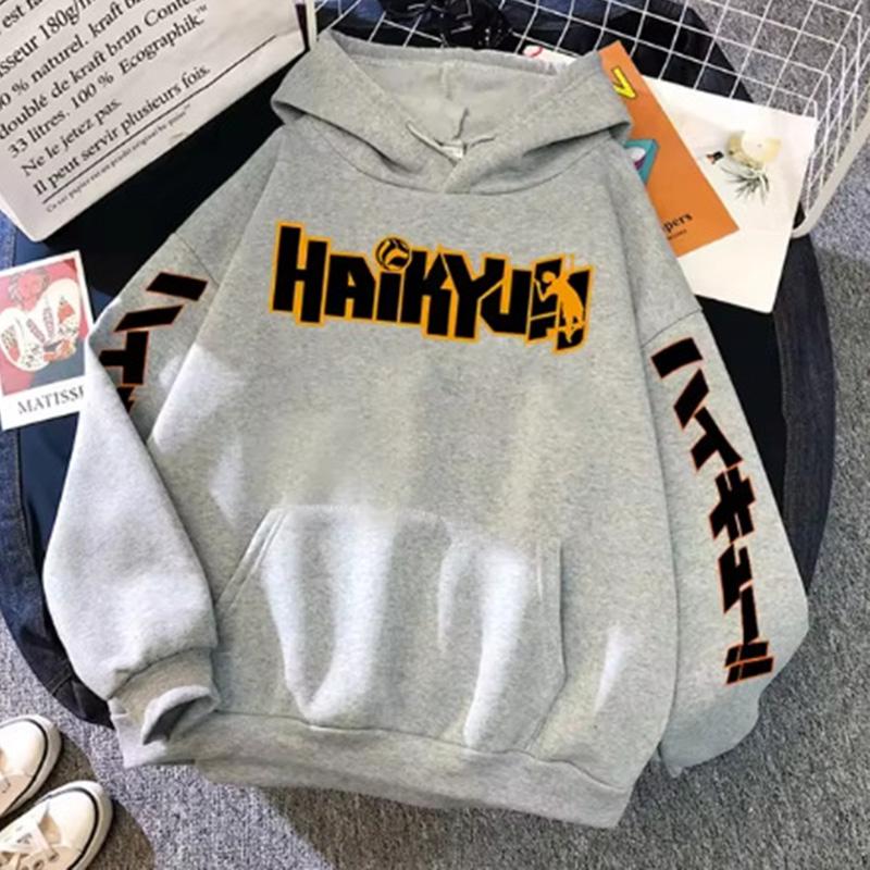 Japan Anime Haikyuu Manga Drucke Hoodies Herren 2025 Neuer Stil Hoody Hip Hop Fleece Sweatshirts Rundhals Pullover Niedliche Kleidung