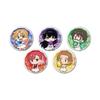 Ruri No Houseki Chibi Character Tin Badge Complete Set 5-Pack BOX 57mm Anime Collectible Button Pins