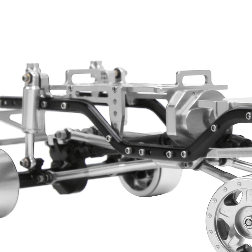 RC Car Chassis Frame Kit Aluminium Alloy Frame with Wheel Hubs for   SCX24 C10 1/24 RC Car