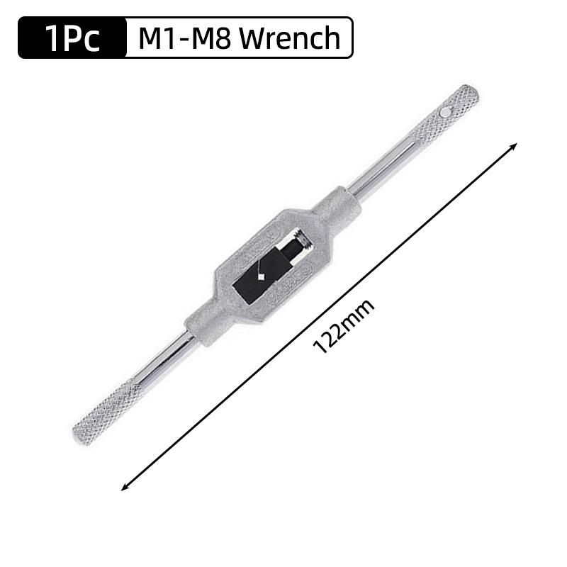 Adjustable M3-M12 T-Handle Ratchet Tap Holder Wrench Tap Wrench Drill Set Hand Tapping Tools Screw Thread Tap Drill Bit