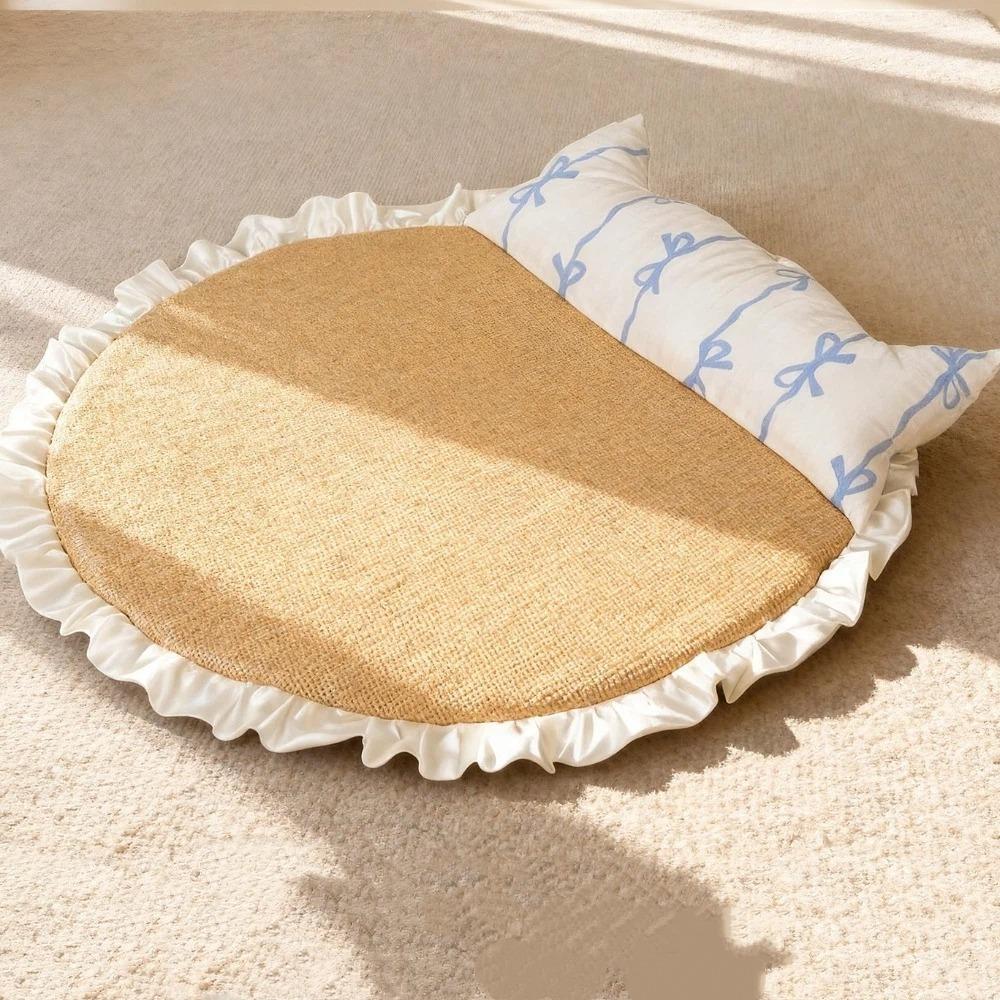 Removable Pad Pet Cooling Mat with Pillow Dog Sleeping Mat Cat Bed Cat Cooling Pad Summer 17.72x17.72 in синий