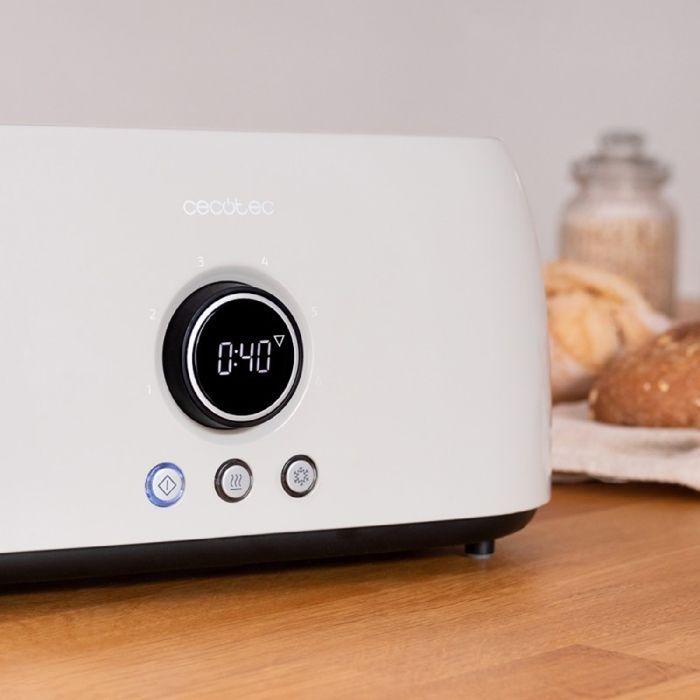 Cecotec Grille-pain vertical numérique ClassicToast 15000 Beige Extra Double