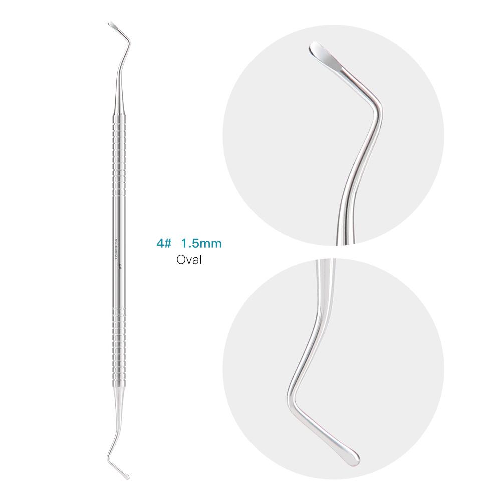 1Pcs AZDENT Dental Excavator Endo Spoon Double Ended Instruments Stainless Steel Tooth Cavity Carious Decay Treatment Lab Tool