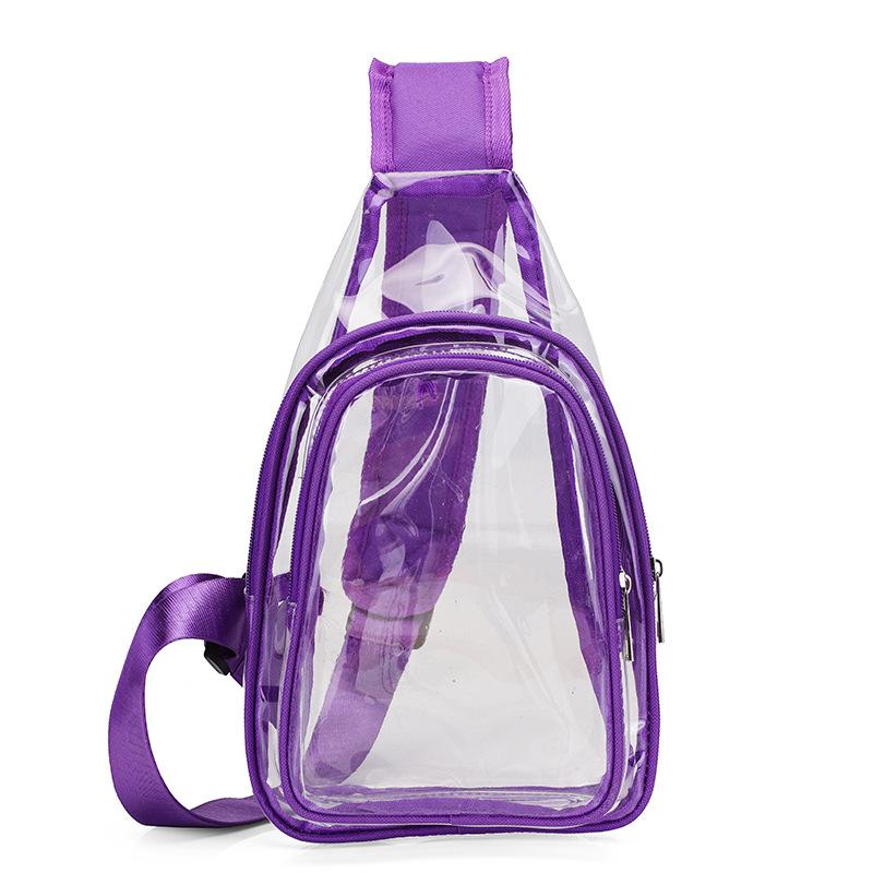 Clear Chest Bag Women Men Waterproof Transparent PVC Crossbody Travel Pouch Outdoor Sports Phone Sling Shoulder Bag Daypack Sac