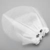 Pet Wedding Veil Dog Flower Headdress Veil Clip Pet Dog Accessory (S)