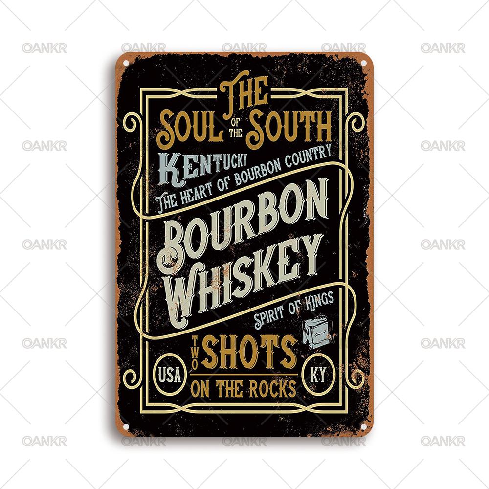 

Vintage Art Beer Poster Metal Tin Sign The Soul South Whiskey Shots Art Posters Metal Signs for Pub Bar Home Wall Decor Plaque 20x30cm（7.8x11.8inch）