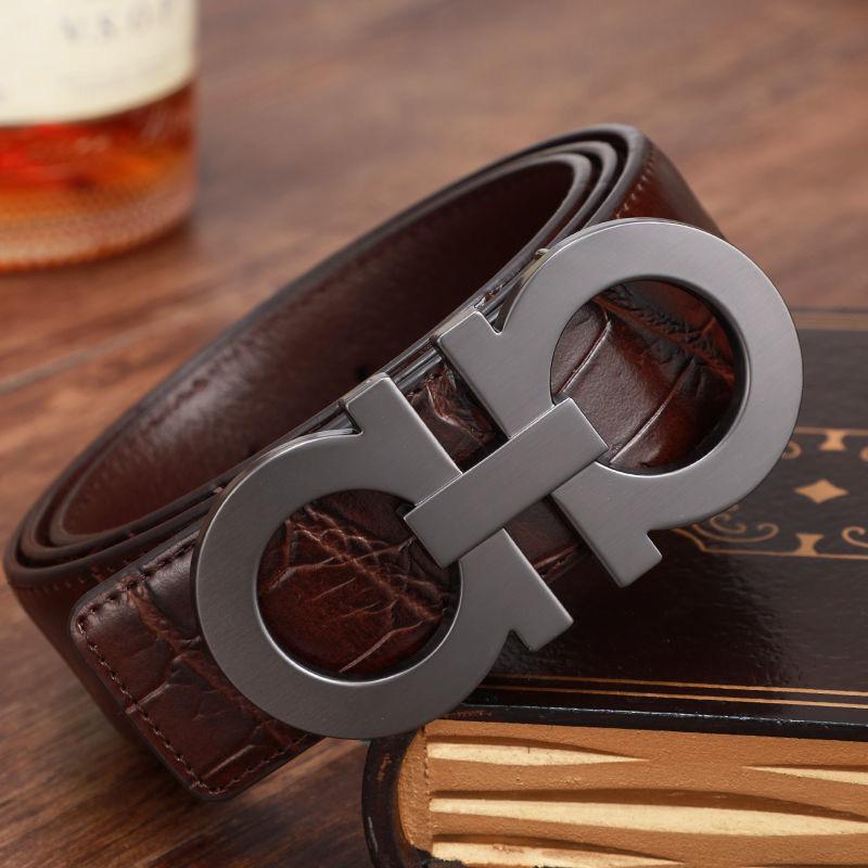 Belt Men`S Business Alligator Pattern Smooth