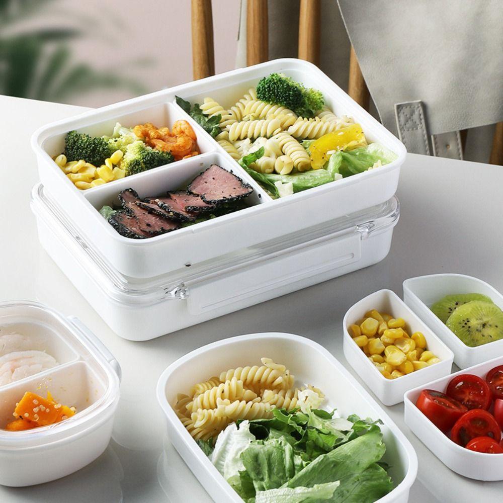 Heat-resistant Lunch Box Leakproof Refrigeratable Food Storage Box Divided Compartment Portable Fruit Storage Box Students