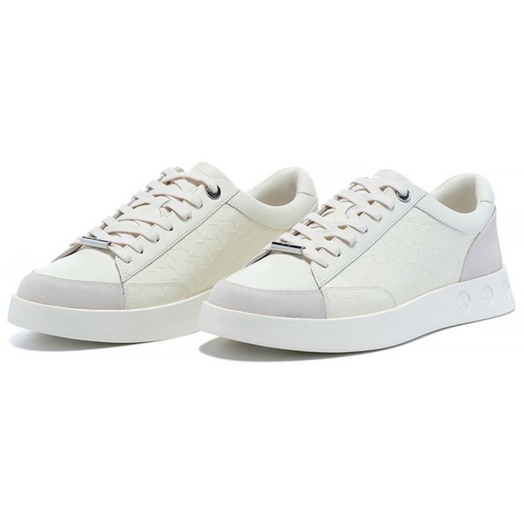 Li-Ning 1990 Classic Series Lightweight High Resilience Non-Slip Wear-Resistant Low-Top Sports Casual Shoes Men Sneaker Off-White ALHT017-1