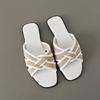 Flat-bottomed Retro One-word Slippers Women's Shoes New Summer Casual Woven Sandals Beach Sandals
