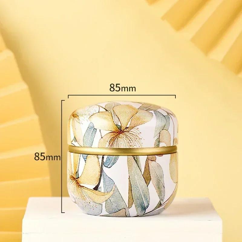 

Мини Портативные Коробки для Хранения Чайница Банки для Свечей Контейнеры для Чайной Коробки Закуски Кофе Конфеты Маленькие Герметичные Банки Жестяная Упаковка Чайная Посуда