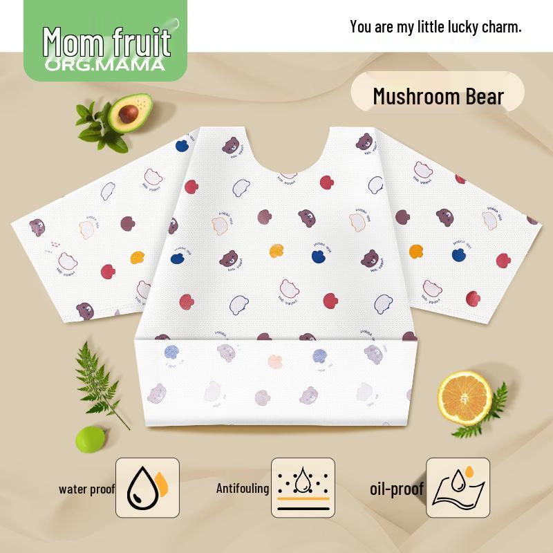 

Водонепроницаемый детский нагрудник-фартук: Детский нагрудник с карманом для детского сада