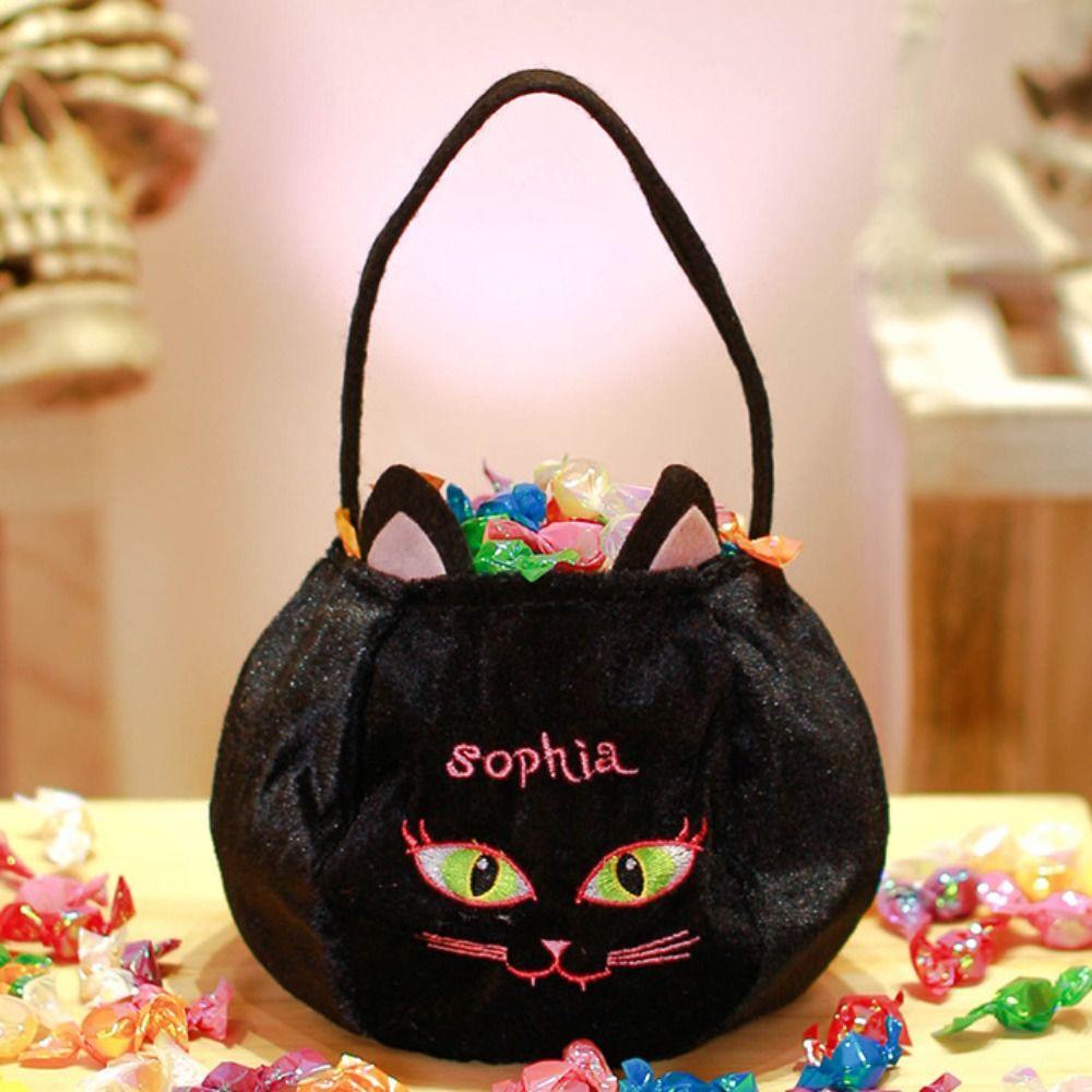 Gifts Pouch Trick or Treat Bag Non-woven Pumpkin Bag Funny Halloween Candy Drawstring Bag  Children